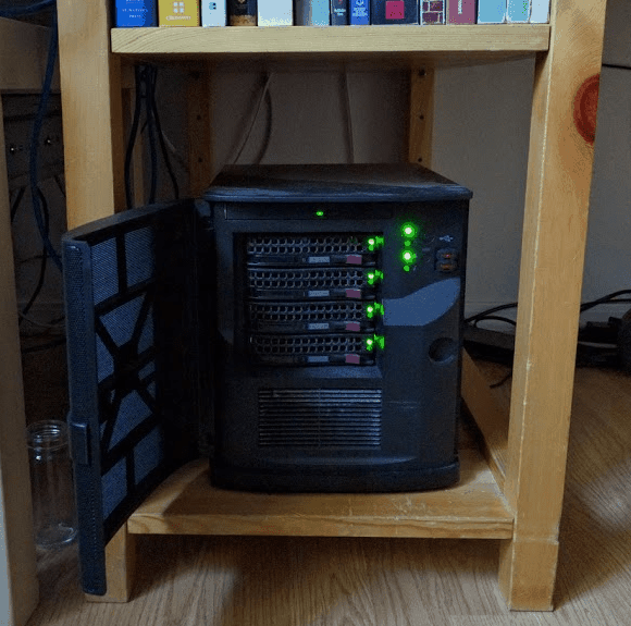 Screw it, I thought, and screwed the PC components directly onto the  underside of the shelf : r/homelab