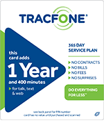 TracFone 400 minute card