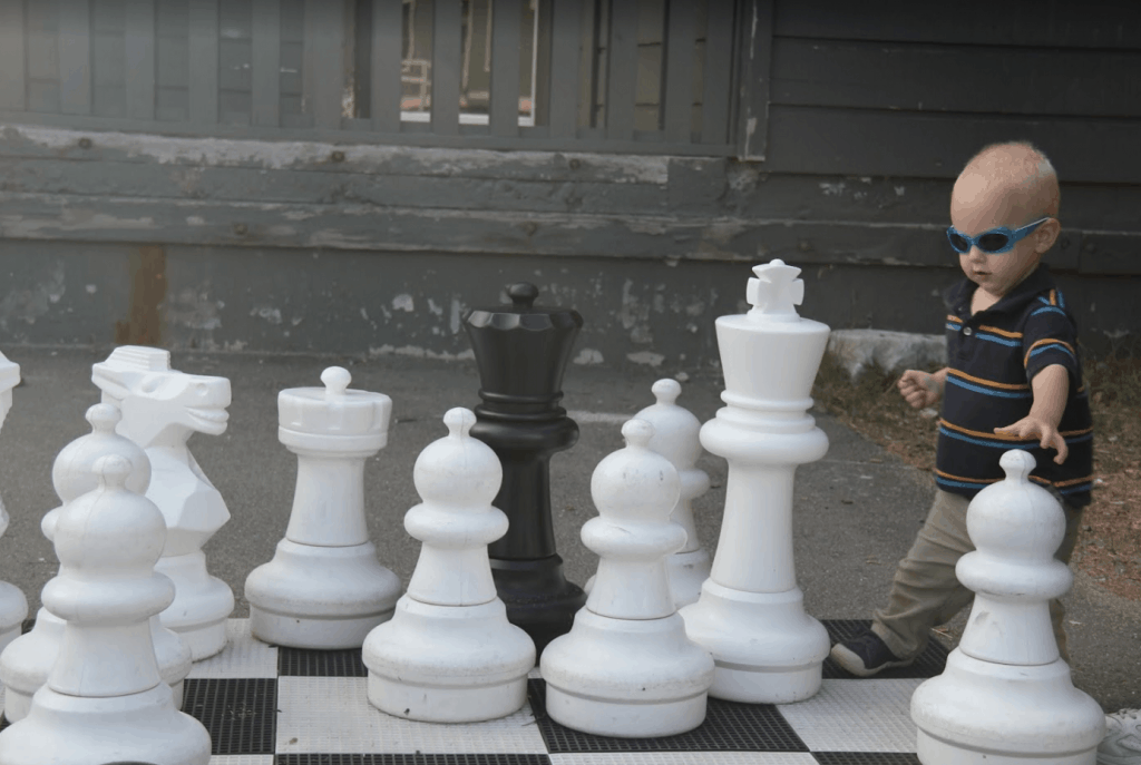 Eli playing chess