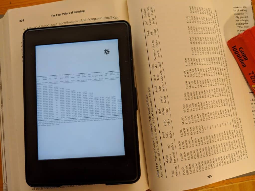 Kindle Table Fail