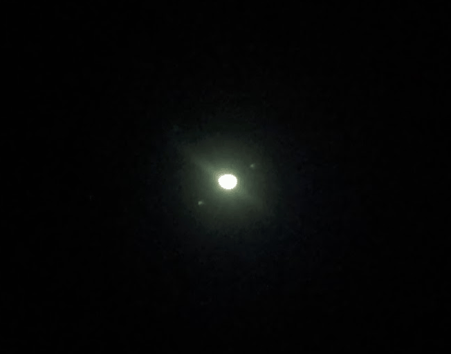 Jupiter and two moons