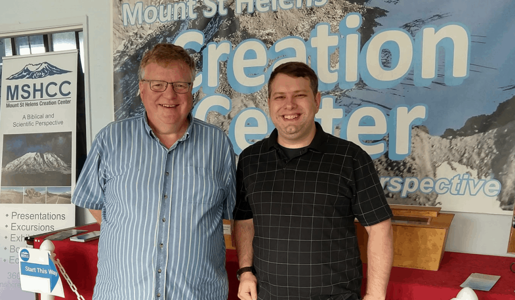 Benjamin Bryan and Paul Taylor at the Mount St. Helens Creation Center