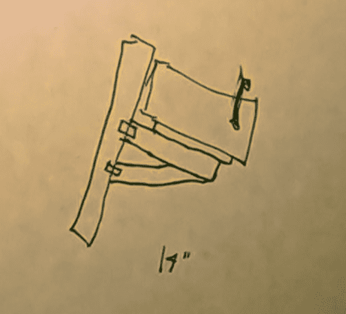 Sketch of snowplow proof mailbox