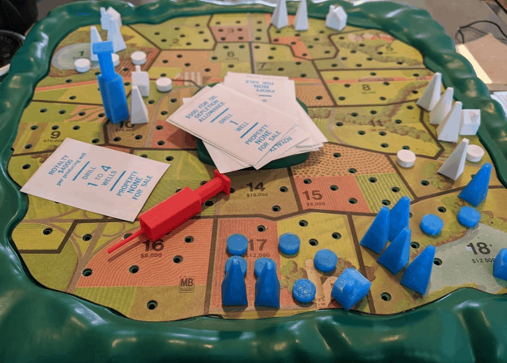 King Oil Game with 3D Printed Pieces