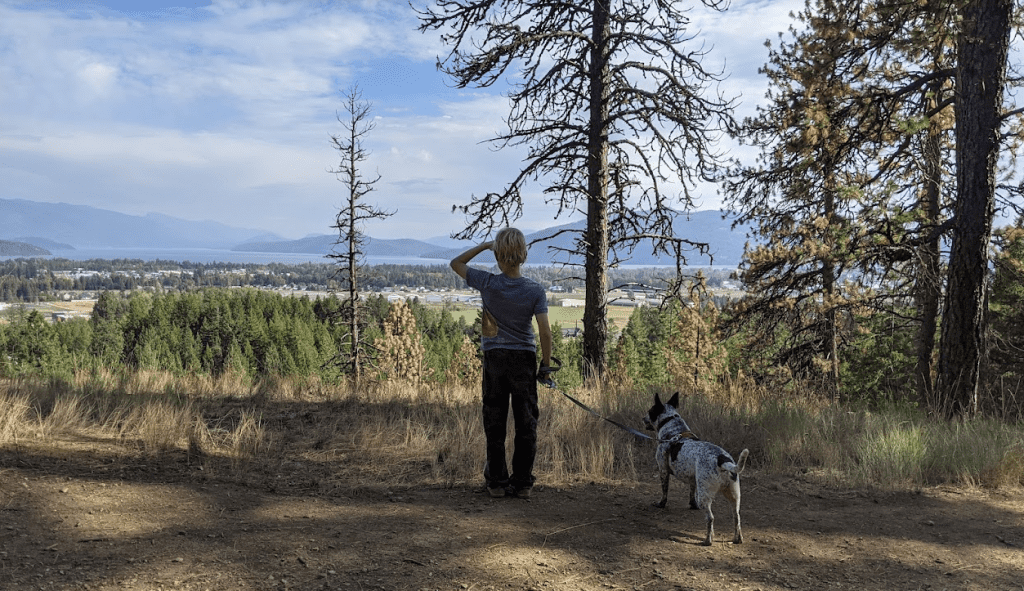 Eli and Scout on Trail