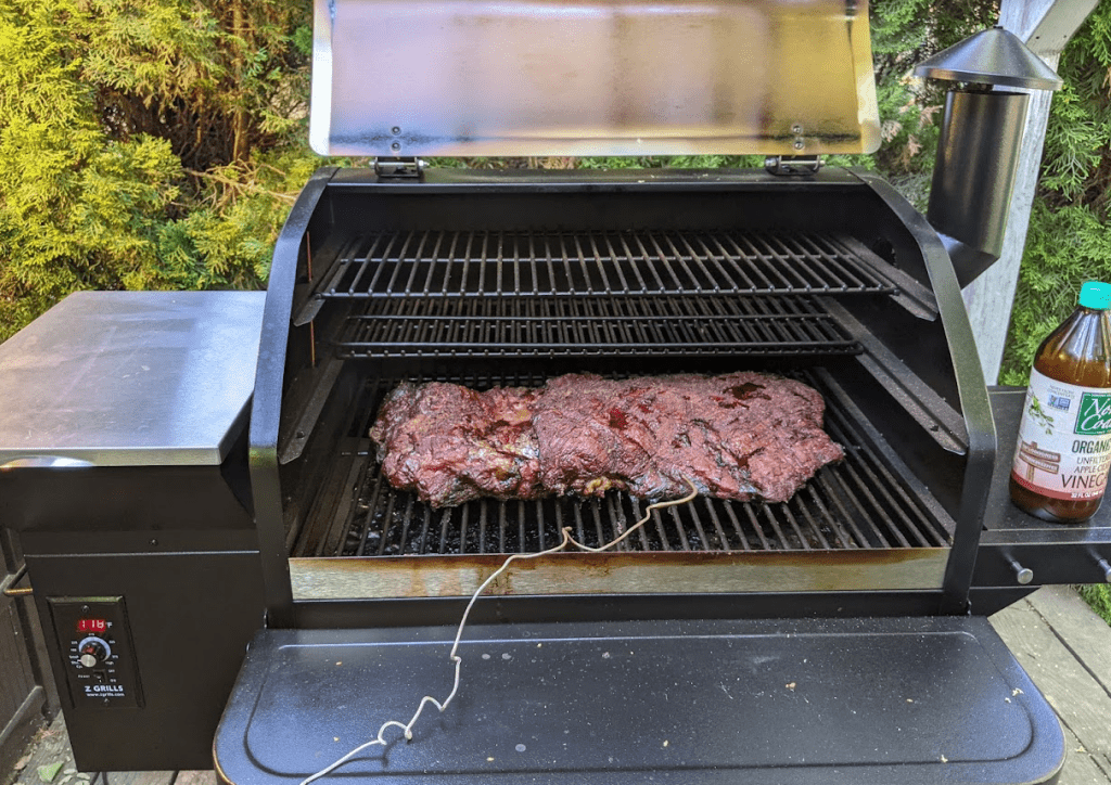 Smoking Brisket on a grill