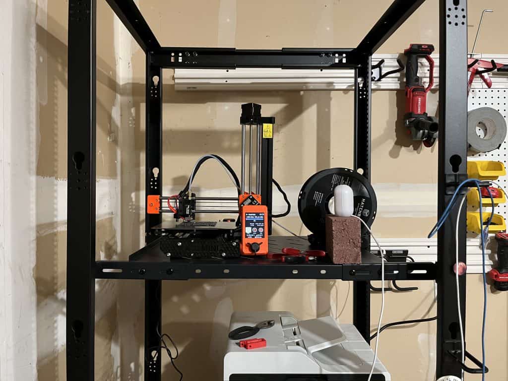 Prusa 3D Mini+ Printer in Server Rack