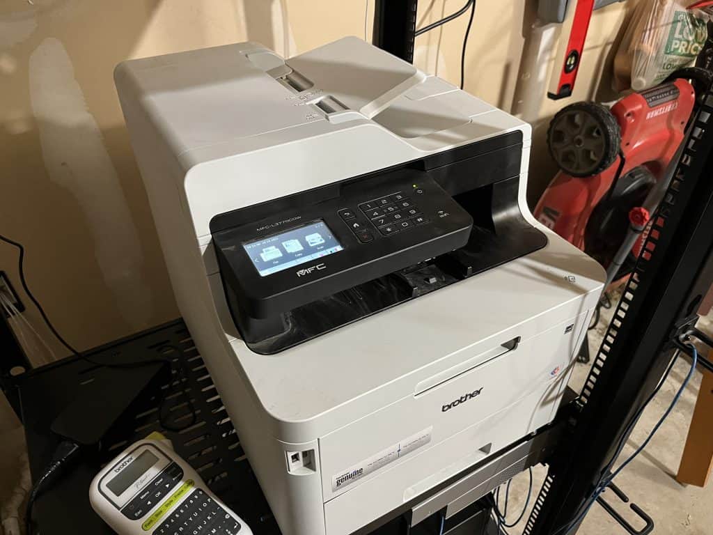 MFC-L3770CDW Printer in my garage