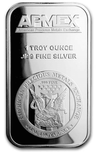 Bar of 1 Troy Silver OZ