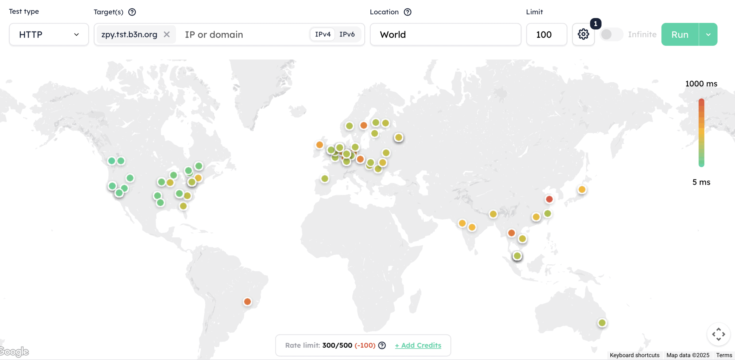 globalping-world-ziply Globalping latency test screenshot