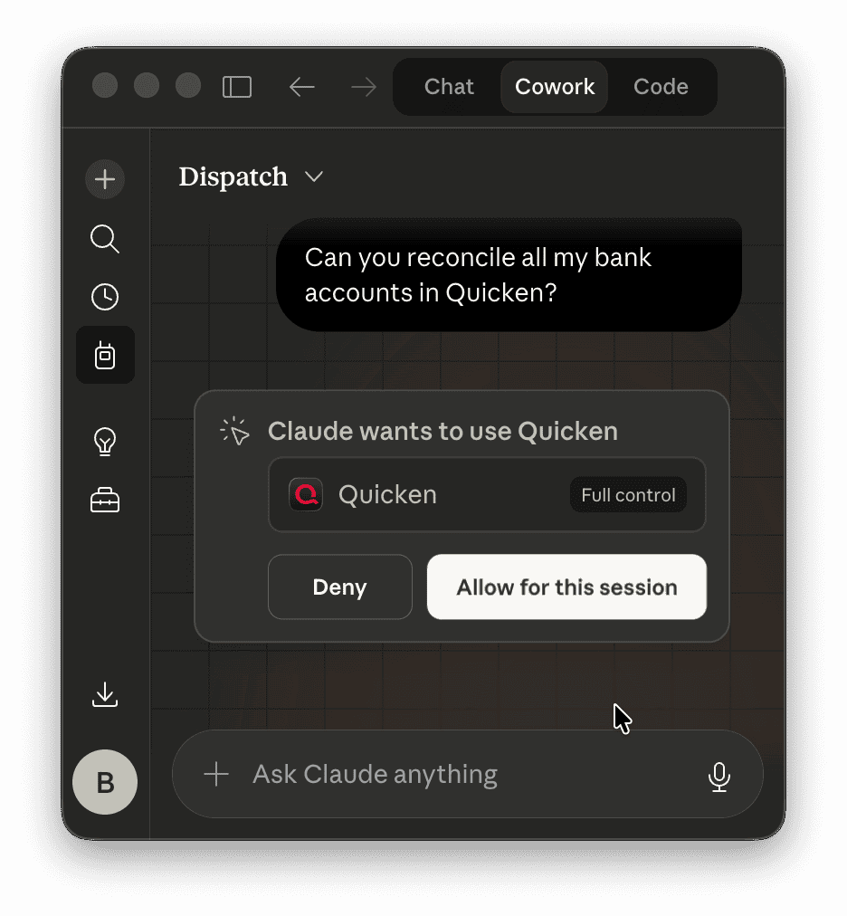 Screenshot of Claude dispatch